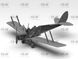 Assembled model 1/32 DH plane. 82A Tiger Moth with bombs, British training aircraft 2 SV ICM 32038