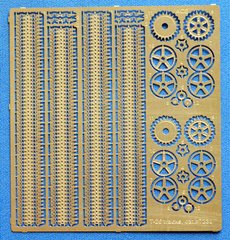 Photographic etching of 1/72 tracks for T-26 prefabricated model (for Skif / UM kits) ACE PE7230, In stock