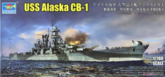 Сборная модель 1/700 военный корабль Аляска Large cruiser USS Alaska CB-1 Trumpeter 06738