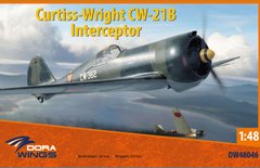 Сборная модель 1/48 истребитель Curtiss-Wright CW-21B Interceptor DW 48046