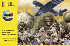 Фигуры A.S. 51 Horsa + British Paratroopers - Starter Set Heller 35313 1:72