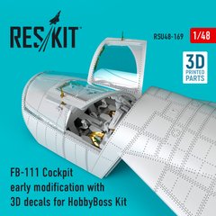 Scale Model Early FB-111 Cockpit Modification with 3D Decals for HobbyBoss Kit (1/48) Resk, In stock