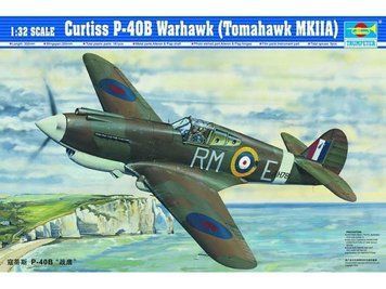 Збірна модель 1:32 літак Curtiss P-40B Warhawk (Tomahawk MKIIA) Trumpeter 02228