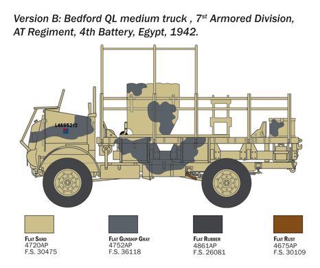 Збірна модель 1:35 вантажівка Bedford QL Medium Truck Italeri 0241