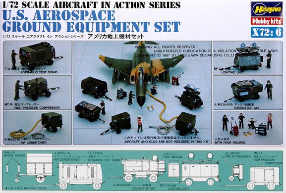 Набір Аеродромне обладнання для обслуговування та діагностики літаків ВПС США Hasegawa 35006, Немає в наявності