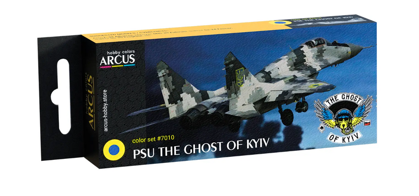 Set of PSU The Ghost of Kyiv Arcus 7010 enamel paints