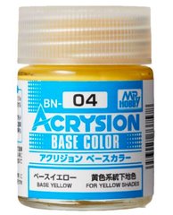 Акриловая краска Acrysion Base Color Желтый BN-04 Mr.Hobby BN04