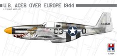 Збірна модель винищувача P-51B Mustang US Aces over Europe Hobby 2000 72024