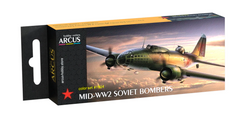 Набор эмалевых красок Arcus 1004 Mid-WW2 Soviet Bombers