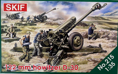 Assembled model 1/35 Howitzer D-30 SKIF 215