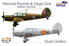 Збірна модель 1/72 літак Percival Proctor& Vega Gull (2 in 1) DW 7202D