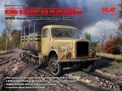 Збірна модель 1/35 KHD S3000/SS M Maultier, Німецький напівгусеничний автомобіль 2 Світової Війни ICM 35453