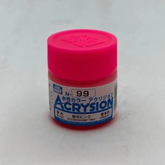 Акриловая краска Acrysion (N) Fluorescent Pink Mr.Hobby N099