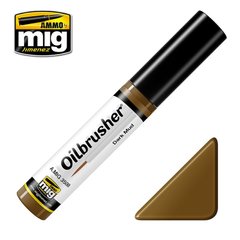 Oil paint with a built-in brush-applicator OILBRUSHER Dark mud Ammo Mig 3508