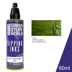 Напівпрозорі фарби щоб отримати реалістичні тіні Dipping ink 60 ml - ACID GREEN DIP GSW 3501