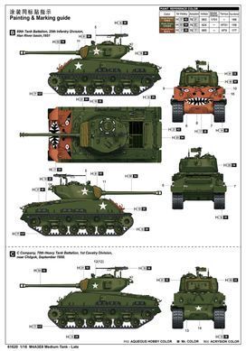 Збірна модель 1:16 американський середній танк M4A3E8 Medium Tank - Late I Love Kit 61620