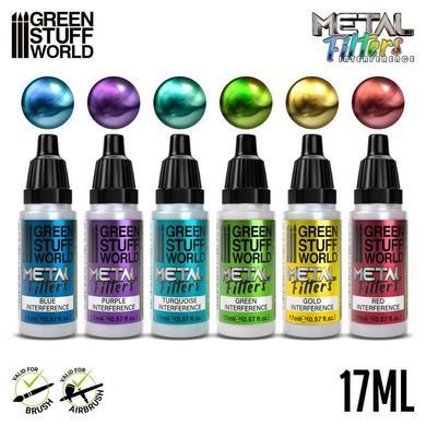 Прозрачные акриловые фильтры с металлическим покрытием Set Metal Filters Green Stuff World 10129