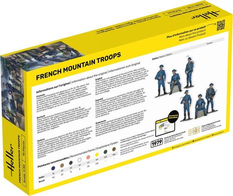 Assembled model 1/35 figures French Mountain Troops Heller 81223
