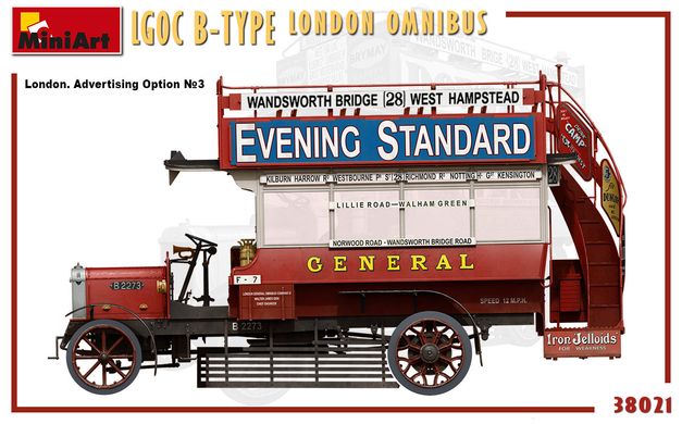 Сборная модель 1/35 Автобус LGOC B-Type London Omnibus MiniArt 38021