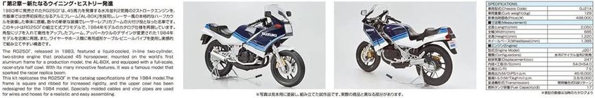 Сборная модель 1/12 мотоцикл Suzuki GJ21A RG250 Gamma '84 Aoshima 06322