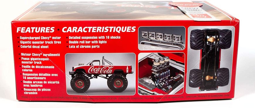 Prefab model 1/25 car Chevy Silverado Monster Truck (Coca-Cola) AMT 01184