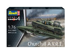 Assembled model 1/76 tank Churchill A.V.R.E. Revell 03297