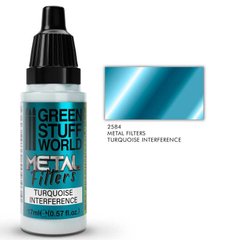 Transparent acrylic filter with metal coating Metal Filters - Turquoise Interference 17 ml GSW 258