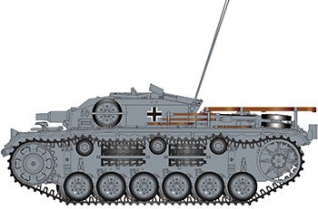 Assembled model 1/35 Sturmgeschütz III E Sd.Kfz. 142/1 (Eastern Front 1942) Bronco CB35119