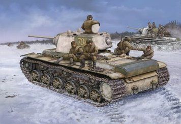 Збірна модель 1:48 танк KV-I Model 1942 "Heavy Cast Turret" Tank HobbyBoss 84813