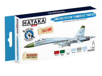Набор акриловых красок Early Su-27S/P/UB &laquo;Flanker-B/C&raquo;, 6&times;17 мл, Hataka Hobby HTK-BS104
