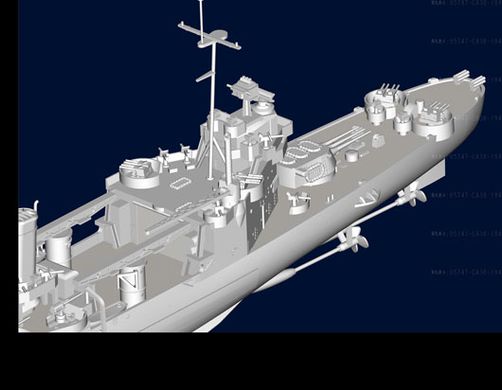 Сборная модель 1/700 тяжелый крейсер USS San Francisco CA-38 1944 Trumpeter 05747