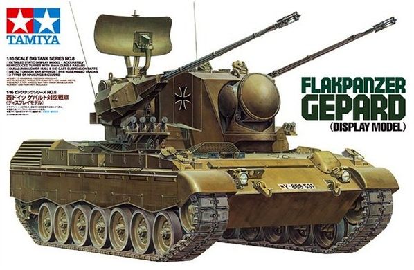 Assembled model 1/35 anti-aircraft self-propelled gun Flakpanzer Gepard Tamiya 35099