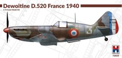 Збірна модель винищувача Dewoitine D.520 France 1940 Hobby 2000 72025