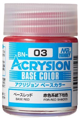 Акрилова фарба Acrysion Base Color Базовий червоний(18мл) BN-03 Mr.Hobby BN03
