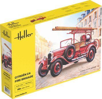 1:24 Scale Model Kit: Citro&euml;n C4 Fire Brigade by Heller 80733