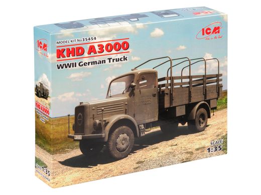 Збірна модель 1/35 KHD A3000, Німецький вантажний автомобіль 2 Світової війни ICM 35454
