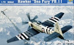 Збірна модель 1/72 літака Hawker Sea Fury FB.11 Trumpeter 01631