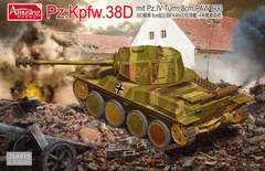 Assembled model 1/35 tank Pz.Kpfw.38D mit Pz.IV Turm 8cm PAW 600 Amusing Hobby 35A019