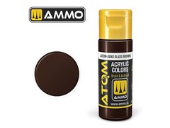 Acrylic paint ATOM Black Brown Ammo Mig 20063