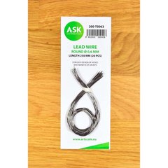 Lead wire - round Ø 0.6 mm x 250 mm (20 pcs.) Art Scale Kit ASK-200-T0063, In stock