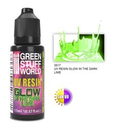 Acrylic resin that glows in the dark, hardens under ultraviolet light 17 ml UV RESIN LIME GSW 3517