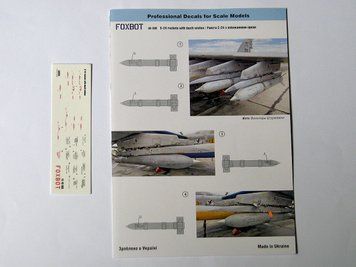 Декаль 1:48 для Stencils For S-24 Rockets With Death Wishes, Ukrainian Air Forces Foxbot 48-088