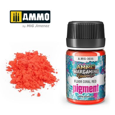 Pigment Fluor Coral Red Ammo Mig 3035