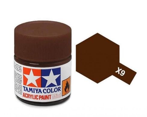 Акрилова фарба X9 коричнева (Brown) 10мл Tamiya 81509