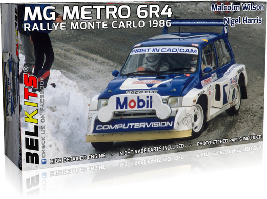 Assembly model 1/24 rally car MG Metro 6R4 Rallye Monte Carlo 1986 Belkits BEL-015