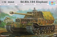 Assembled model 1/72 tank destroyer Sd.Kfz.184 Elephant Trumpeter 07204