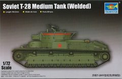 Збірна модель 1/72 танк soviet T-28 Medium Tank (Welded) Trumpeter 07150