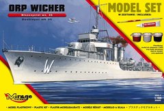 Стартовий набір для моделізму 1/400 корабля ORP 'WICHER' Mirage-Hobby 840095