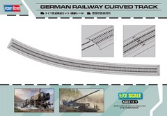 Assembled model 1/72 German Railway Curved Track Hobby Boss 82910