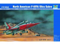 Сборная модель 1/72 североамериканский самолет F-107A "Супер Сейбр" Ultra Sabre Trumpeter 01605